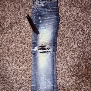 AMIRI Kids Distressed Blue Jeans